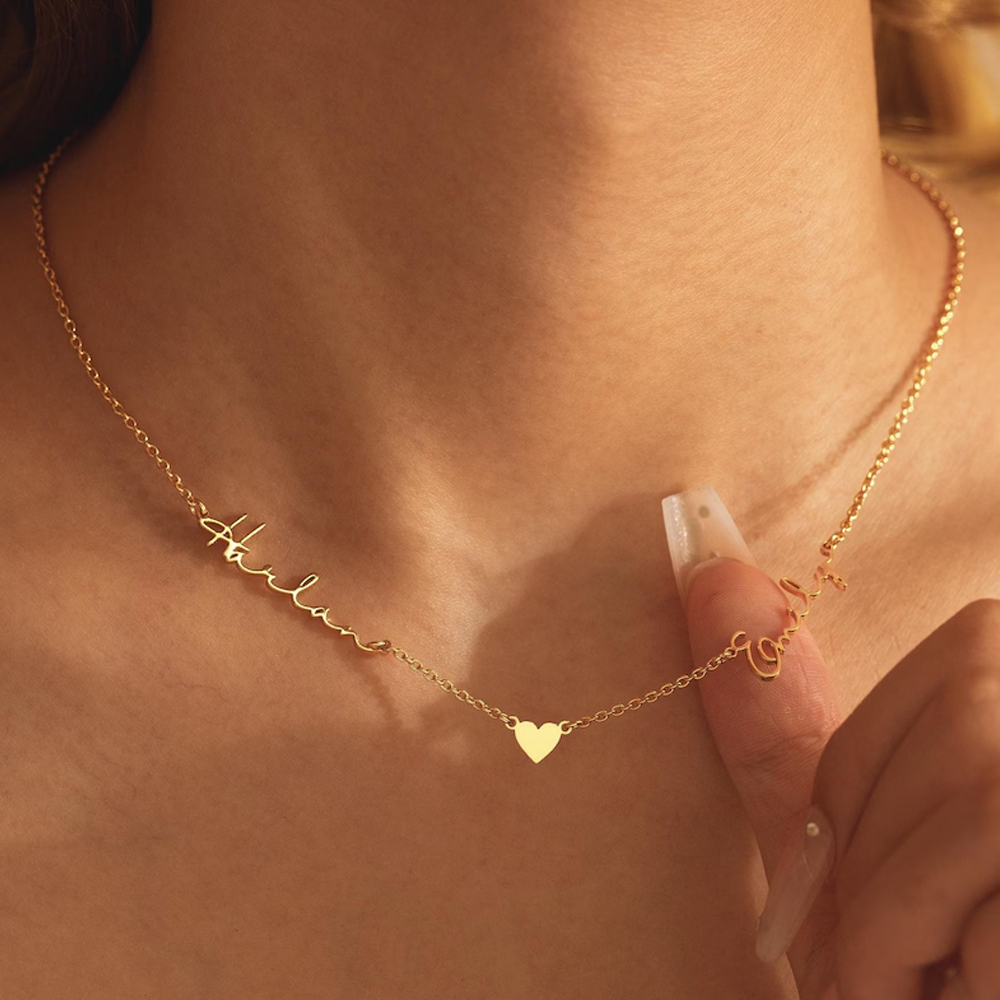 Birth Flower Necklace - Lemegeton ที่กําหนดเองชื่อสร้อยคอที่กําหนดเองหลายชื่อจี้เครื่องประดับสแตนเลสสําหรับหญิงสาวส่วนบุคคลของขวัญครอบครัว