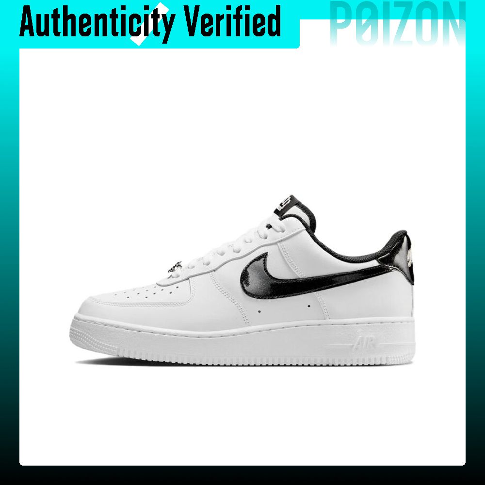 Nike Shoes Air Force 1 - ไนกี้ แอร์ ฟอร์ซ 1 รองเท้าสเก็ตบอร์ดหนังแท้แบบหุ้มข้อต่ำสำหรับผู้ชาย สีขาวดำ