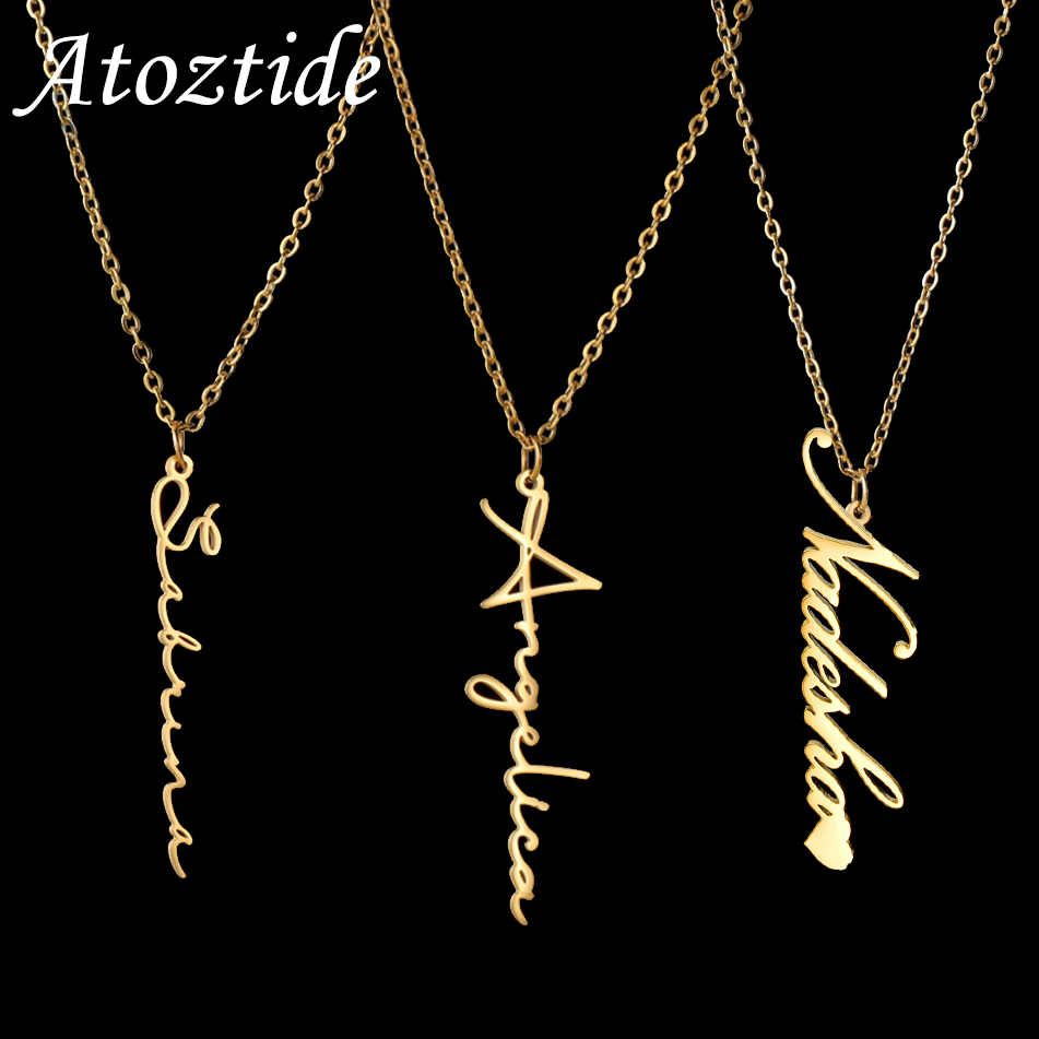 Atoztide สร้อยคอชื่อที่กำหนดเอ - Birth Flower Necklace บทวิจารณ์และราคา